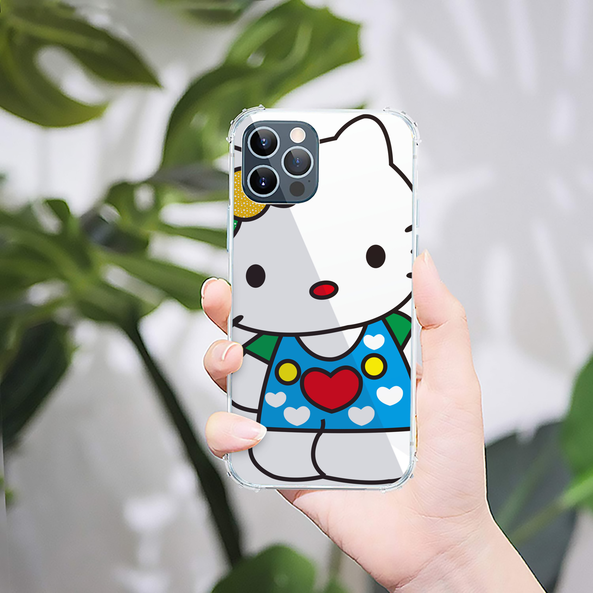 （画像用） Hello Kitty ハローキティ 【iPhone 12シリーズ対応】透明スマホケース（クリアソフトケース）